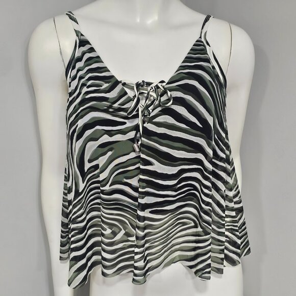 Coco Reef Femme Bra-Sized Mesh Layer Tankini Top - Picture 2 of 10